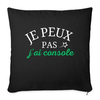 I can't I consoled - Sofa pillowcase 17,3'' x 17,3'' (45 x 45 cm) - black - Front