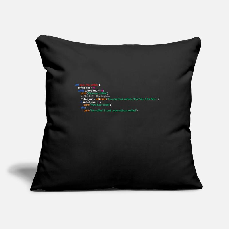 Coffee, Programming, Funny, Coffee Sofa pillowcase 17,3'' x 17,3'' (45 x 45 cm)