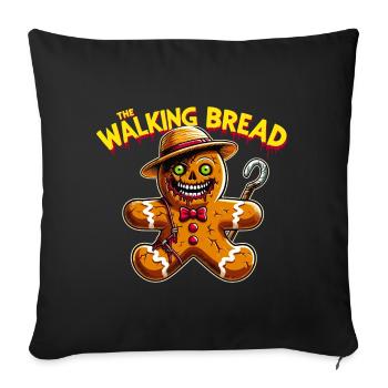 Halloween The Walking Bread Zombie Horror Funny - Sofa pillowcase 17,3'' x 17,3'' (45 x 45 cm) - black - Front