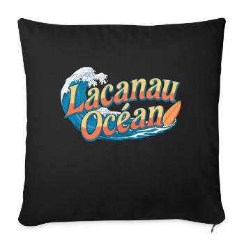 Lacanau Océan - Housse de coussin décorative 45 x 45 cm - noir - Devant