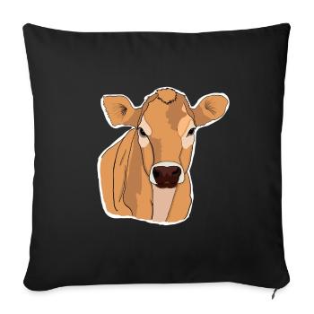 Cow Cows - Sofa pillowcase 17,3'' x 17,3'' (45 x 45 cm) - black - Front