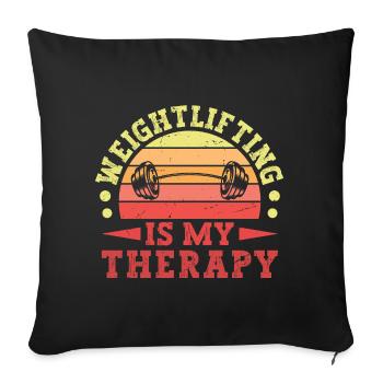 Fitness Motivation Bodybuilder Weightlifting Gym - Sofa pillowcase 17,3'' x 17,3'' (45 x 45 cm) - black - Front