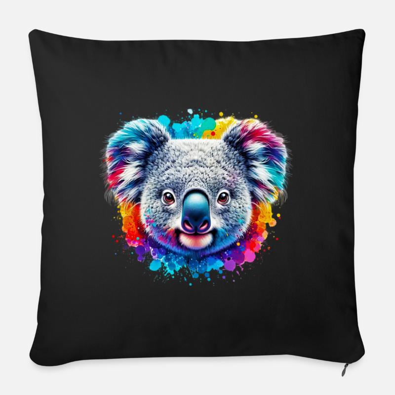 Koala - Sofakissenbezug 45 x 45 cm - Schwarz