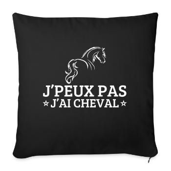 I can't I have a horse - Sofa pillowcase 17,3'' x 17,3'' (45 x 45 cm) - black - Front