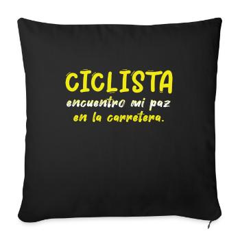 Bicycle Bicycle Bicycle Bike Biker MTB 16 - Sofa pillowcase 17,3'' x 17,3'' (45 x 45 cm) - black - Front