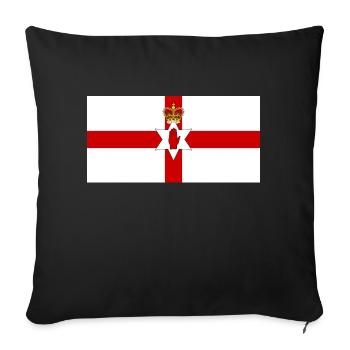 Northern Ireland - Sofa pillowcase 17,3'' x 17,3'' (45 x 45 cm) - black - Front