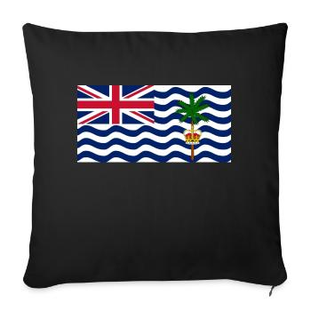 British Indian Ocean Territory - Sofa pillowcase 17,3'' x 17,3'' (45 x 45 cm) - black - Front