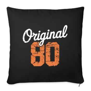 Original 80 - 45 ans d’anniversaire - Housse de coussin décorative 45 x 45 cm - noir - Devant