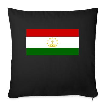 Tajikistan - Sofa pillowcase 17,3'' x 17,3'' (45 x 45 cm) - black - Front