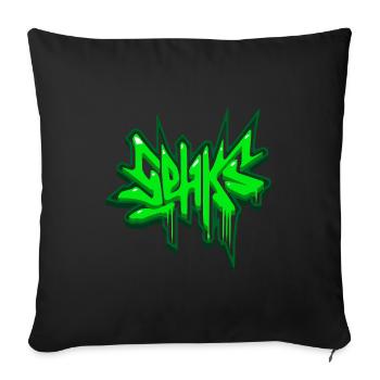 Sehks Vert 3D - Housse de coussin décorative 45 x 45 cm - noir - Devant