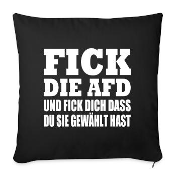 Afd - Sofakissenbezug 45 x 45 cm - Schwarz - Vorne