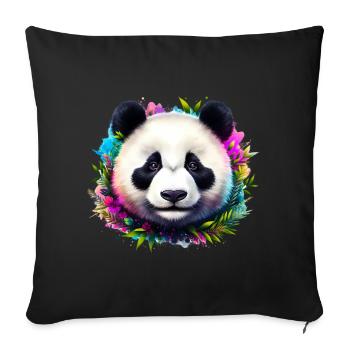 Panda - Sofa pillowcase 17,3'' x 17,3'' (45 x 45 cm) - black - Front