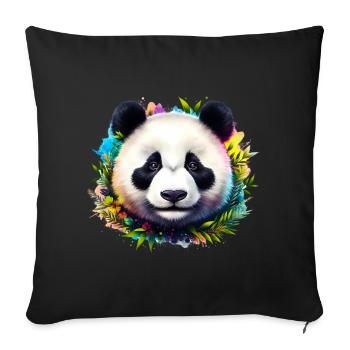 Panda - Sofakissenbezug 45 x 45 cm - Schwarz - Vorne