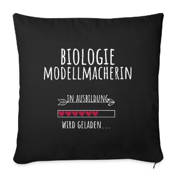 Biologiemodellmacherin Ausbildung Beruf Geschenk - Sofakissenbezug 45 x 45 cm - Schwarz - Vorne