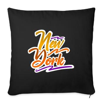 New york - Sofakissenbezug 45 x 45 cm - Schwarz - Vorne