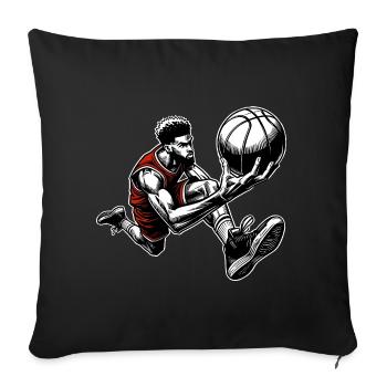 Basket-ball Joueurs de basket-ball - Housse de coussin décorative 45 x 45 cm - noir - Devant