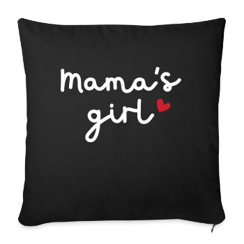Mama's girl - Sofa pillowcase 17,3'' x 17,3'' (45 x 45 cm) - black - Front