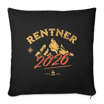 Rentner 2026 - Sofakissenbezug 45 x 45 cm - Schwarz - Vorne