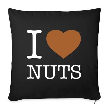 J’ADORE LES NOIX - Housse de coussin décorative 45 x 45 cm - noir - Devant