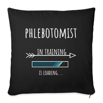 Phlébotomiste en formation Profession Cadeau - Housse de coussin décorative 45 x 45 cm - noir - Devant