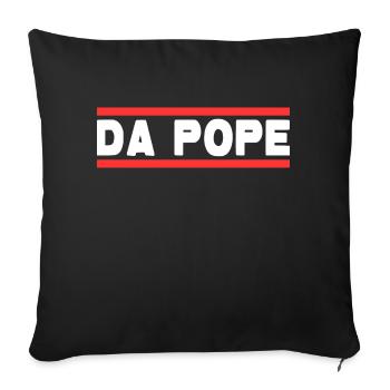 Da pope - Sofakissenbezug 45 x 45 cm - Schwarz - Vorne