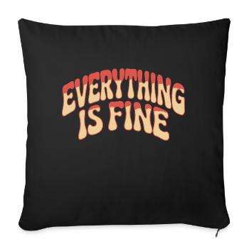 IS FINE - Sofa pillowcase 17,3'' x 17,3'' (45 x 45 cm) - black - Front