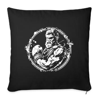 Combattant Boxer Boxe MMA - Housse de coussin décorative 45 x 45 cm - noir - Devant