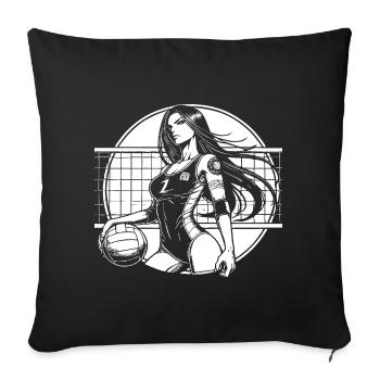 Volleyball Design – Japanese Artwork - Sofa pillowcase 17,3'' x 17,3'' (45 x 45 cm) - black - Front
