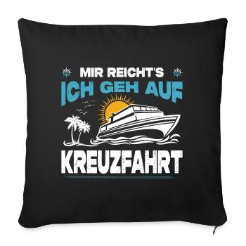Funny Cruise Sayings Outfits Holiday - Sofa pillowcase 17,3'' x 17,3'' (45 x 45 cm) - black - Front