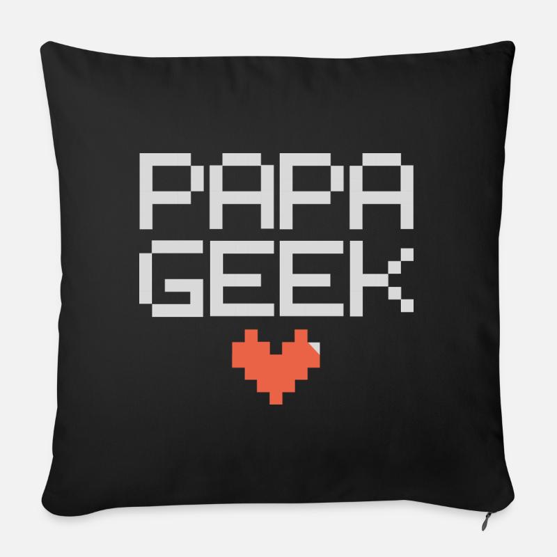 Geek Papa glücklicher Vater Vater Sohn super Vater - Sofakissenbezug 45 x 45 cm - Schwarz