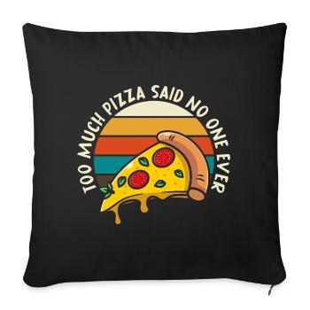 Pizza Meme Retro Sunset - Sofa pillowcase 17,3'' x 17,3'' (45 x 45 cm) - black - Front