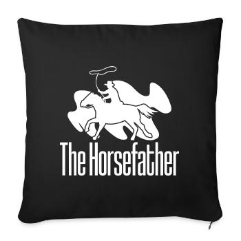 Rodeo Horse Riding The Horsefather Cowboy - Sofa pillowcase 17,3'' x 17,3'' (45 x 45 cm) - black - Front