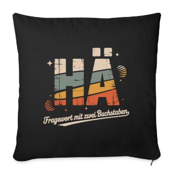 HEIN? Chemise rétro amusante avec un dicton culte - Housse de coussin décorative 45 x 45 cm - noir - Devant