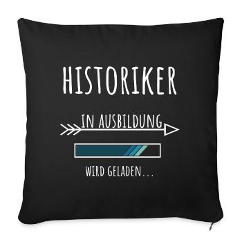 Student Occupation Education Historian - Sofa pillowcase 17,3'' x 17,3'' (45 x 45 cm) - black - Front