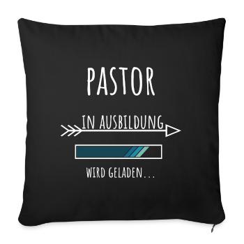 Théologie Profession Pasteur Formation - Housse de coussin décorative 45 x 45 cm - noir - Devant