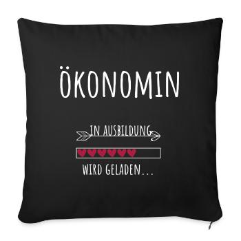 Economie Etudiant Profession Économiste - Housse de coussin décorative 45 x 45 cm - noir - Devant