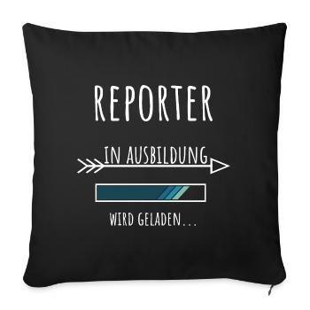 Étudiant en journalisme Formation professionnelle Reporter - Housse de coussin décorative 45 x 45 cm - noir - Devant