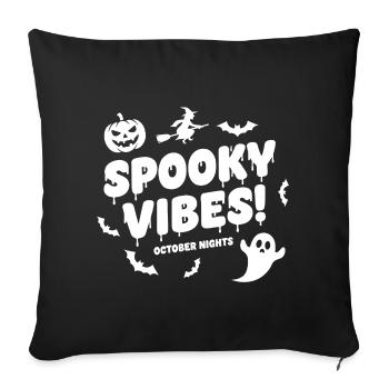 Ambiance effrayante Halloween - Housse de coussin décorative 45 x 45 cm - noir - Devant