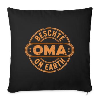 Best Grandma Switzerland Dialect Gift Grandma - Sofa pillowcase 17,3'' x 17,3'' (45 x 45 cm) - black - Front