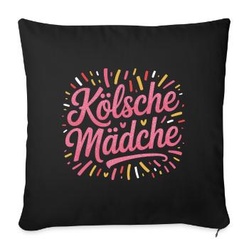 Cologne Girls Carnival Cologne Cologne Cologne Girls - Sofa pillowcase 17,3'' x 17,3'' (45 x 45 cm) - black - Front