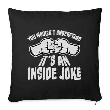 Vous ne comprendriez pas que c’est une blague interne - Housse de coussin décorative 45 x 45 cm - noir - Devant