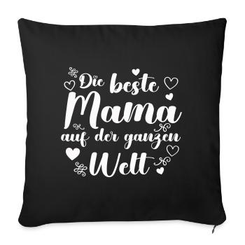 The best mom in the world - Sofa pillowcase 17,3'' x 17,3'' (45 x 45 cm) - black - Front