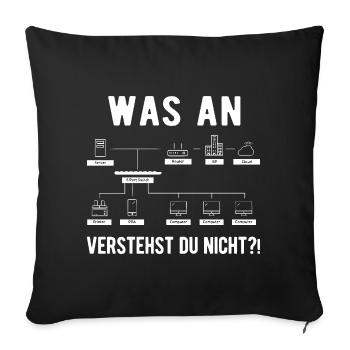 Informatiker Informatik Computer Geek Lustiges Ges - Sofakissenbezug 45 x 45 cm - Schwarz - Vorne