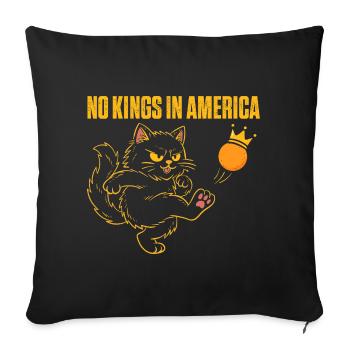 No Kings In America Patriotic Liberty Quote - Sofa pillowcase 17,3'' x 17,3'' (45 x 45 cm) - black - Front