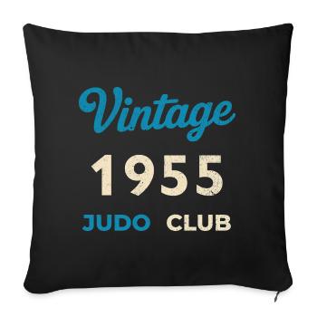 Vintage 1955 Judo Club Retro Birth Year Gift - Sofa pillowcase 17,3'' x 17,3'' (45 x 45 cm) - black - Front
