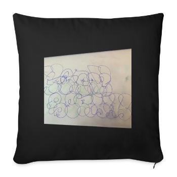 Souvenir de Berlin déformé - Housse de coussin décorative 45 x 45 cm - noir - Devant