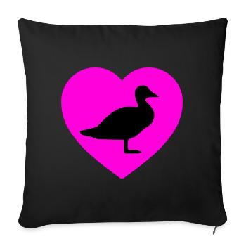 Canard - Housse de coussin décorative 45 x 45 cm - noir - Devant