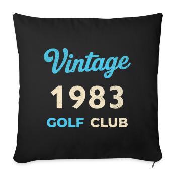 Vintage 1983 Golf Club Retro Geburtsjahr Geschenk - Sofakissenbezug 45 x 45 cm - Schwarz - Vorne