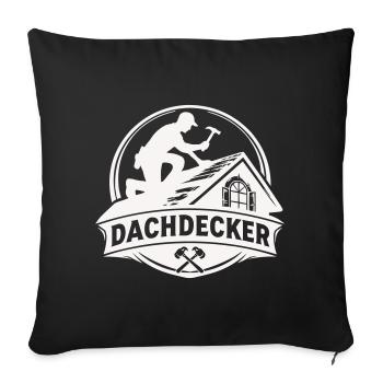 Roofer Craft Logo Motif - Housse de coussin décorative 45 x 45 cm - noir - Devant