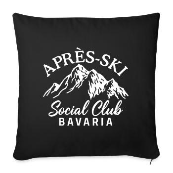 Après Ski Social Club Bavaria - Sofa pillowcase 17,3'' x 17,3'' (45 x 45 cm) - black - Front